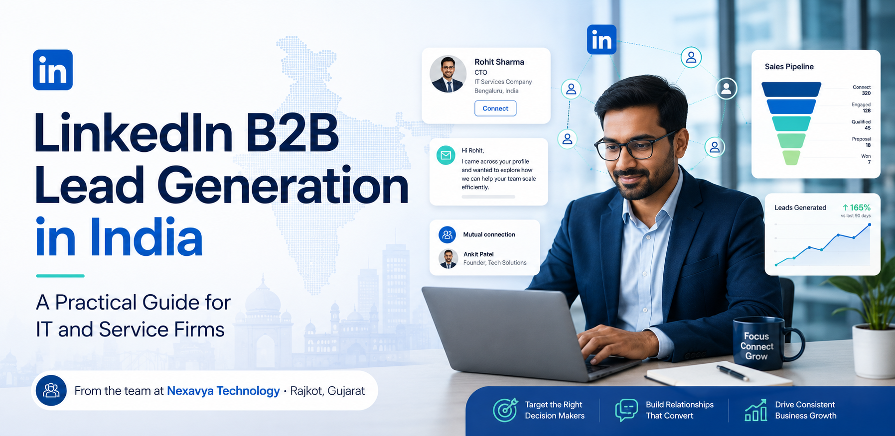 LinkedIn B2B lead generation article by Nexavya Technology